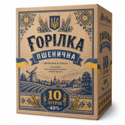 Горілка "Пшенична" 10 літрів у тетрапаку